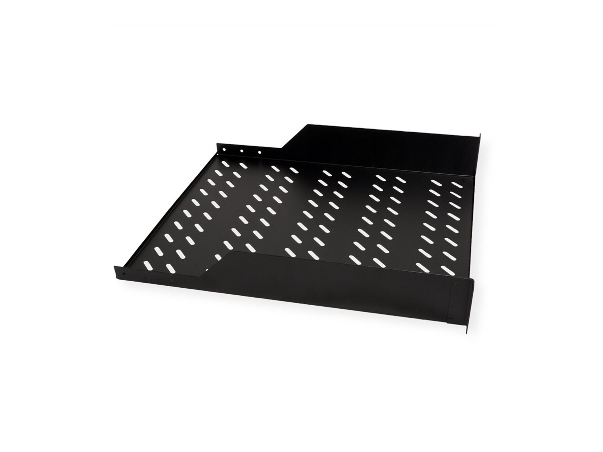 ROLINE 19 Zoll Fachboden 2 HE 550 T 25kg Tragkraft schwarz, Ansicht 3