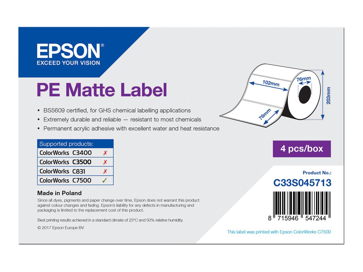 Epson Etikettenrolle, Kunststoff, 102x76mm