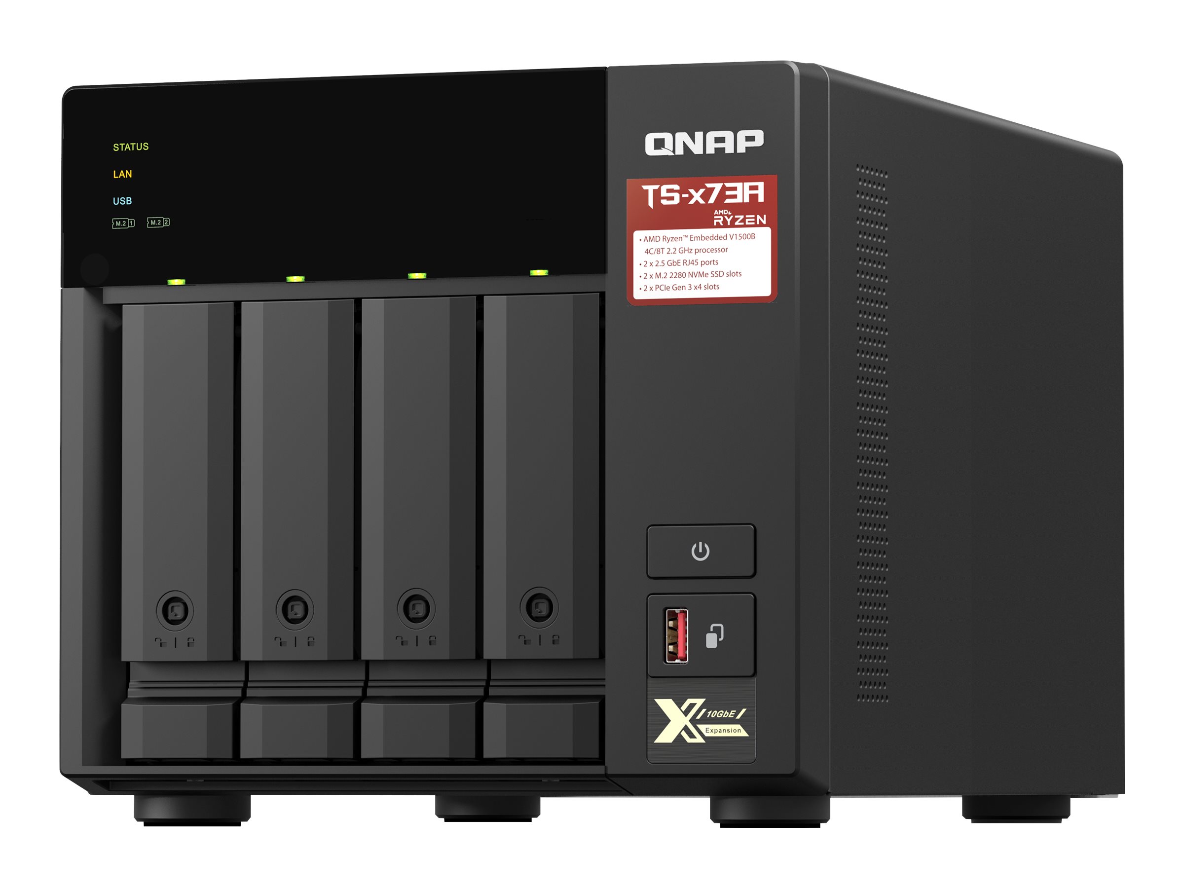 QNAP TS-473A-8G NAS AMD V1500B 8GB (TS-473A-8G)