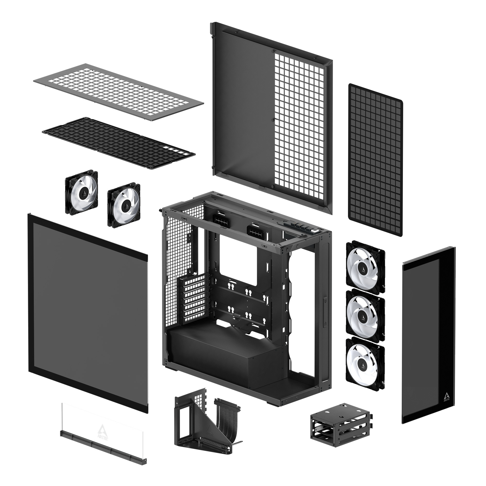 Arctic Xtender VG Black| PC-Gehäuse - Midi/Minitower - ATX, Ansicht 2