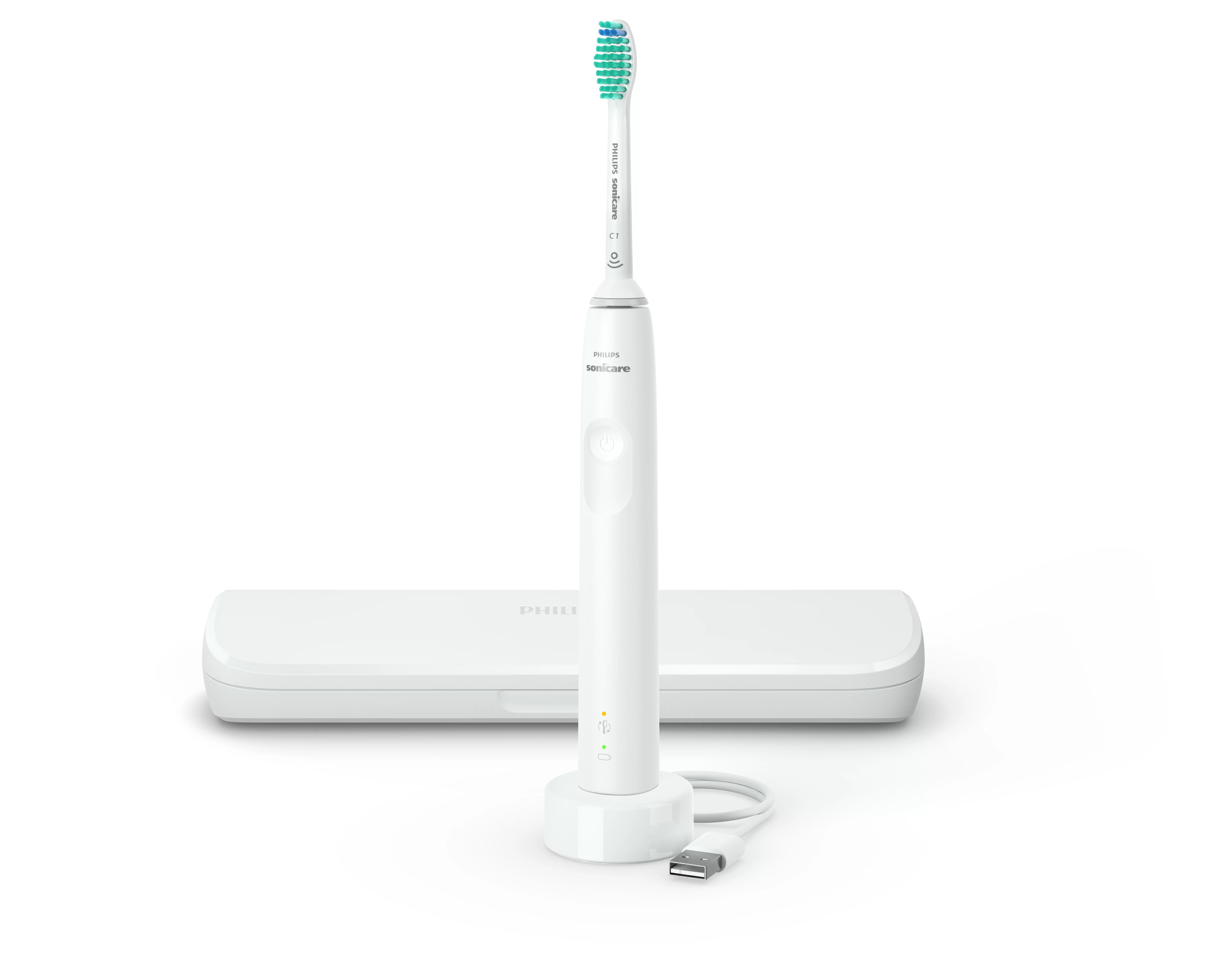 Philips 3100 series HX3673/13 Elektrische Schallzahnbürste + Reiseetui - Weiß - Erwachsener - Schallzahnbürste, Ansicht 4
