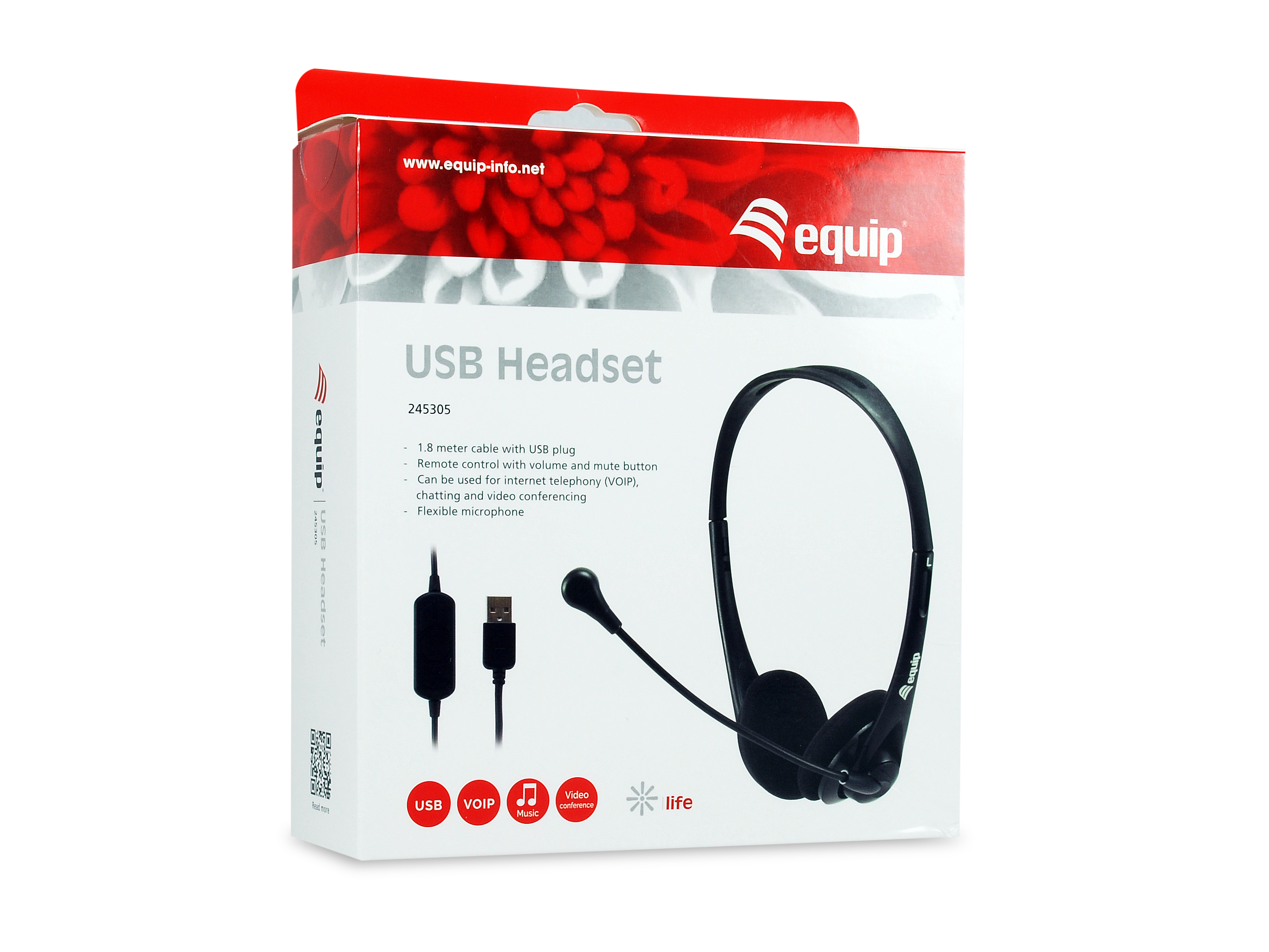 equip - USB-Headset - Büro/Callcenter - Binaural - kabelgebunden