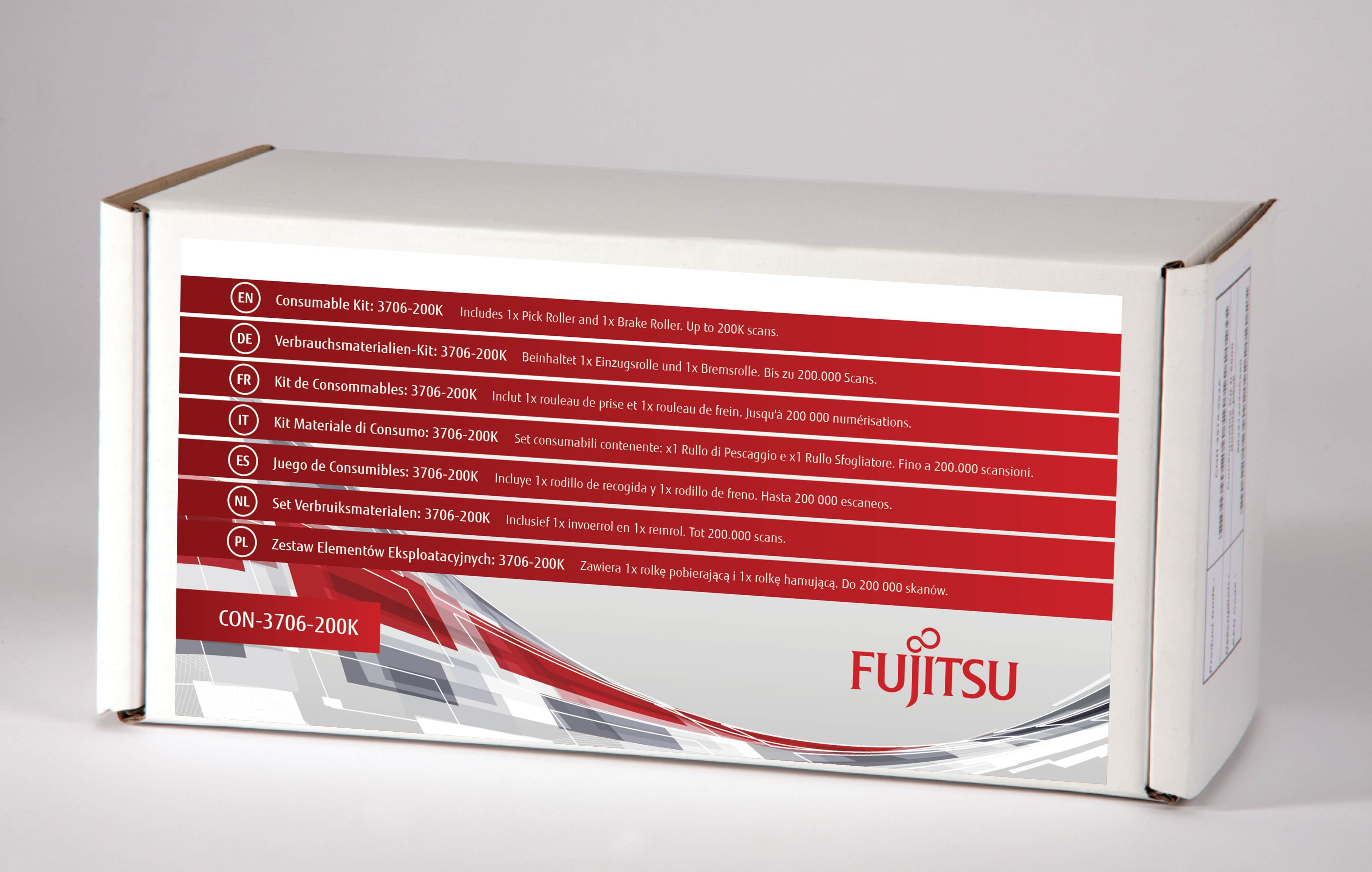 Fujitsu 3706-200K, Verbrauchsmaterialienset, Mehrfarbig