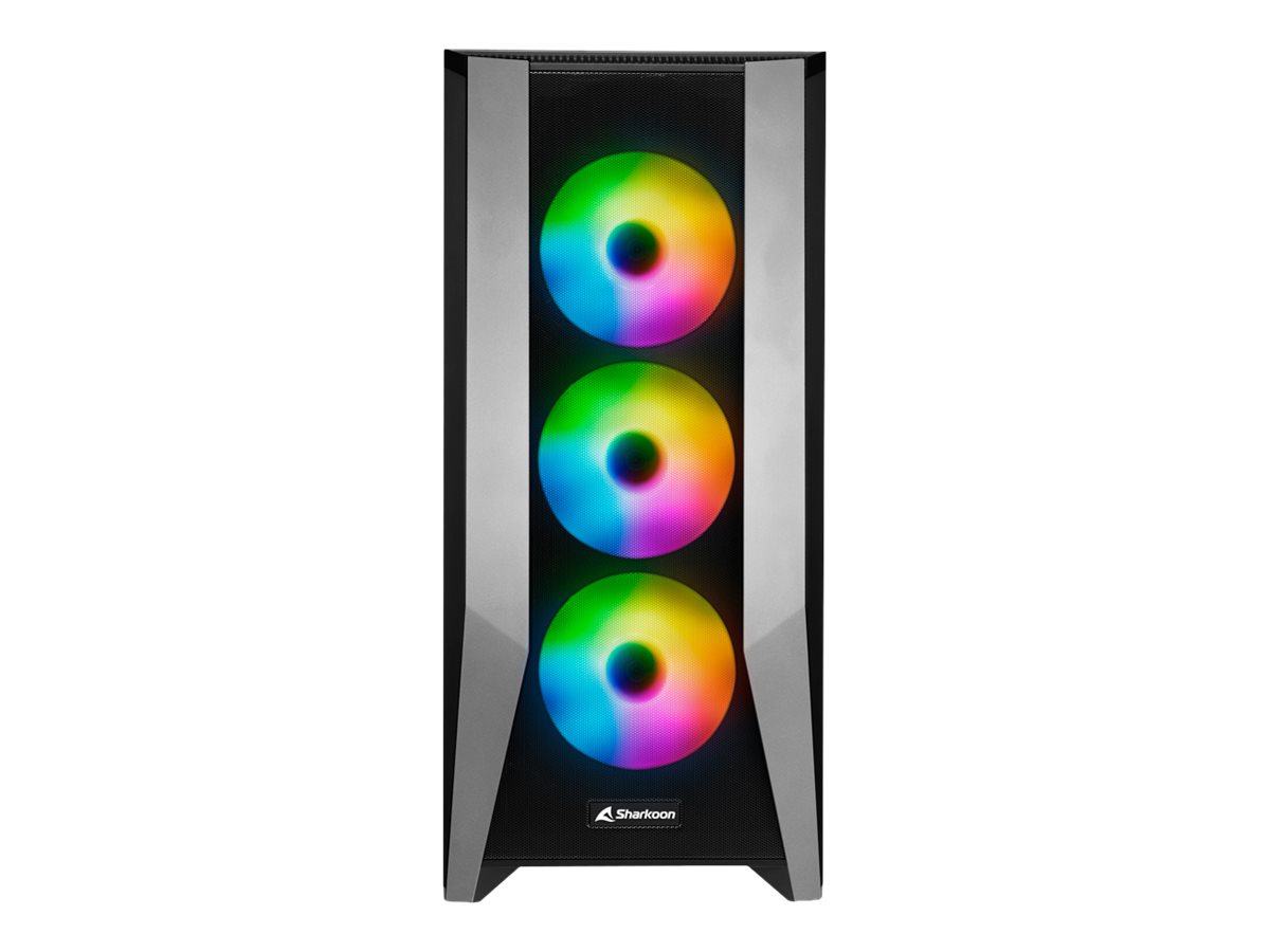 Sharkoon TG7M RGB - Tower - Erweitertes ATX - Seitenteil mit Fenster (gehärtetes Glas)