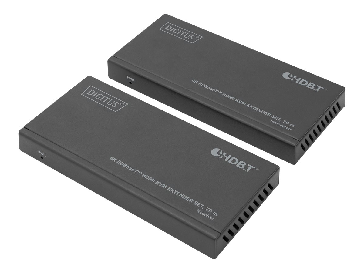 DIGITUS 4K HDBaseT HDMI KVM Extender Set 70 m