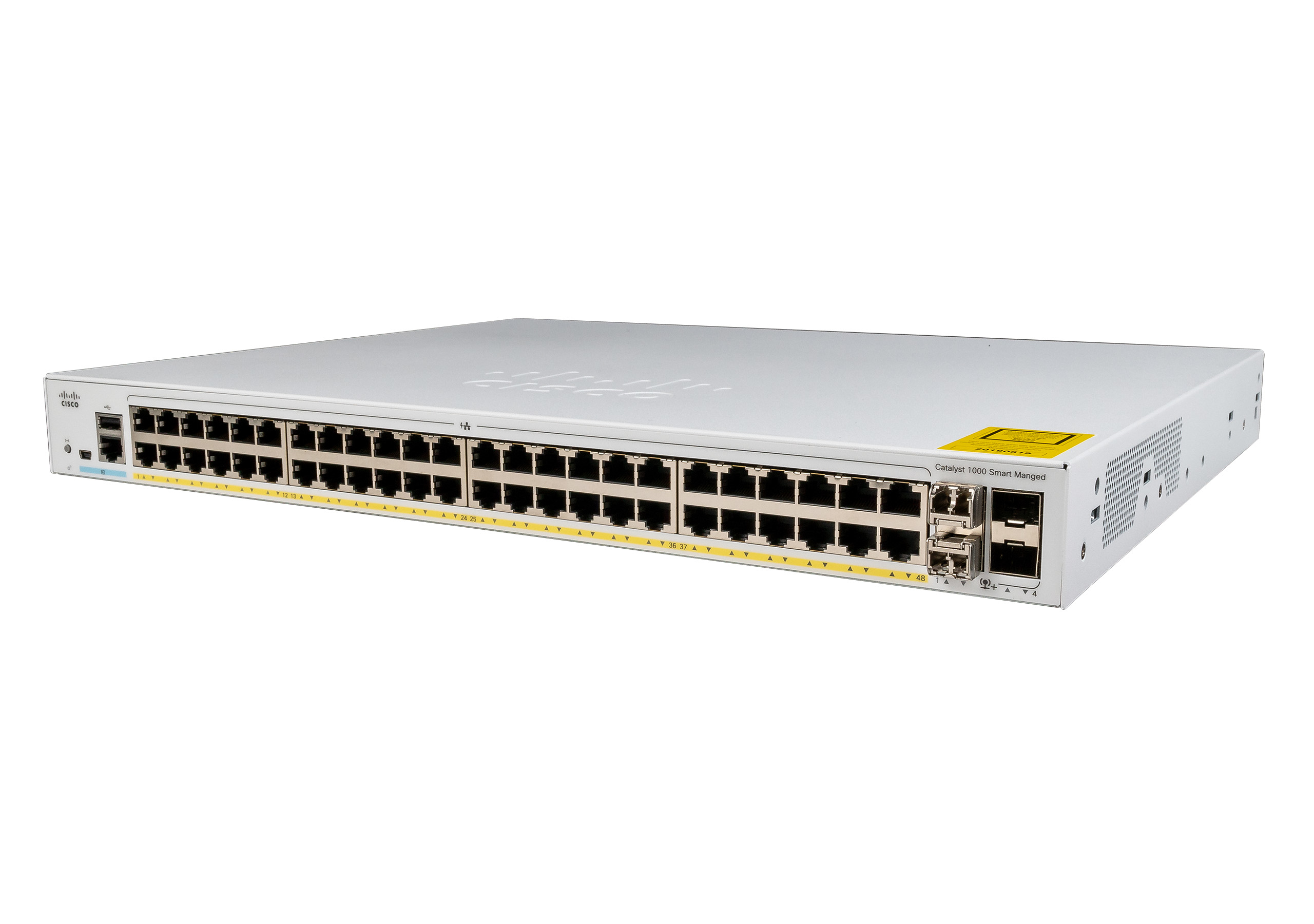 Cisco Catalyst C1000-48P-4X-L, Managed, L2, Gigabit Ethernet (10/100/1000), Vollduplex, Power over Ethernet (PoE)