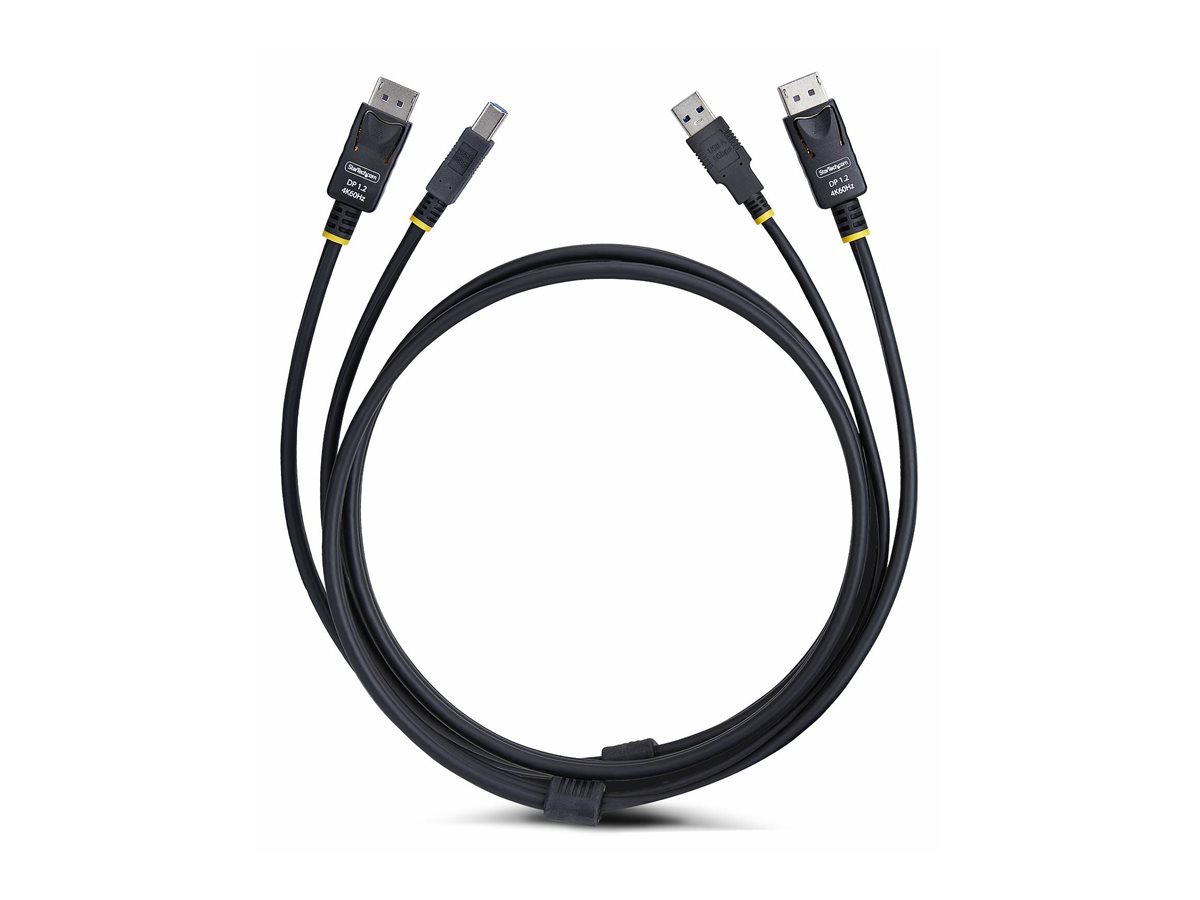 StarTech.com 6ft (1.8m) DisplayPort and USB 5Gbps KVM Cable - Tastatur- / Video- / Maus- (KVM-)
