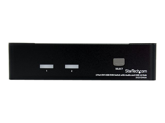 StarTech.com 2 Port DVI USB KVM Switch mit Audio und USB 2.0 Hub