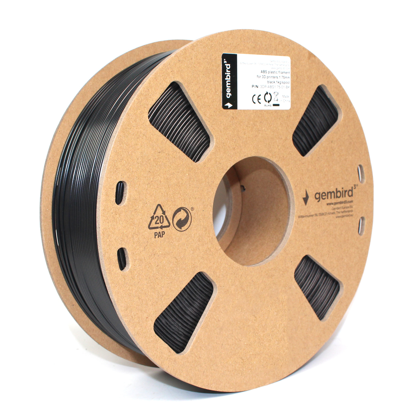 Gembird Schwarz - 1 kg - 400 m - ABS-Filament (3D), Ansicht 3