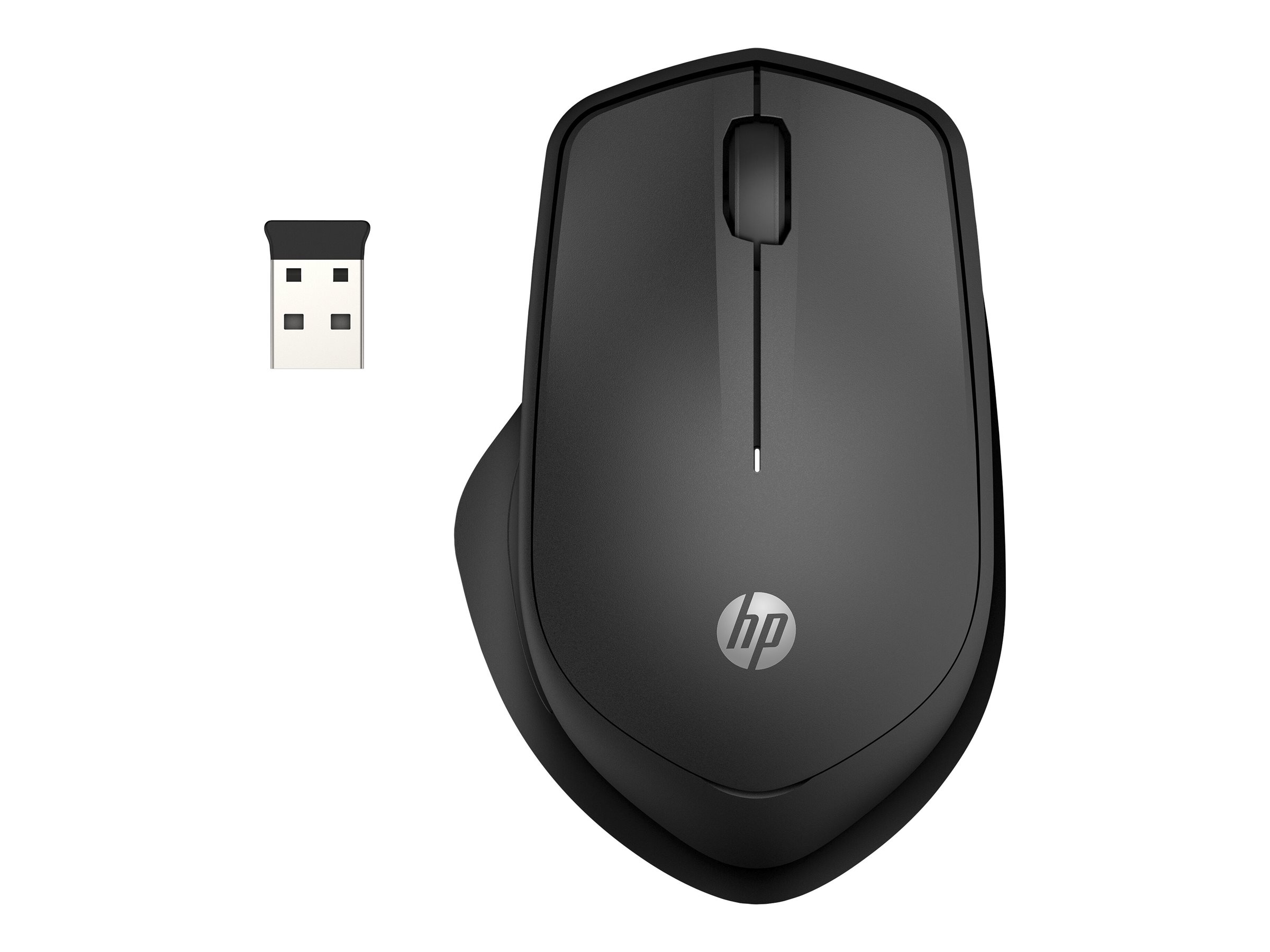 HP 285 Silent - Maus - ergonomisch - optisch - kabellos - 2.4 GHz - kabelloser Empfänger (USB), Ansicht 5