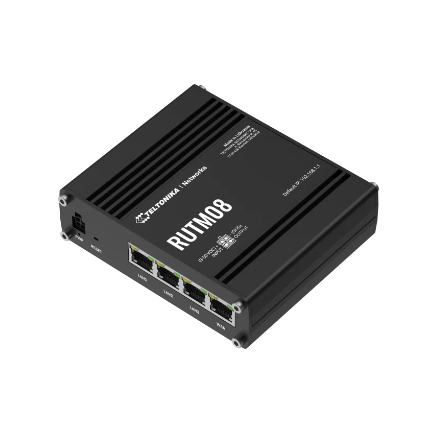 Teltonika · Router· RUTM08· Ethernet - Router - 1 Gbps, Ansicht 3