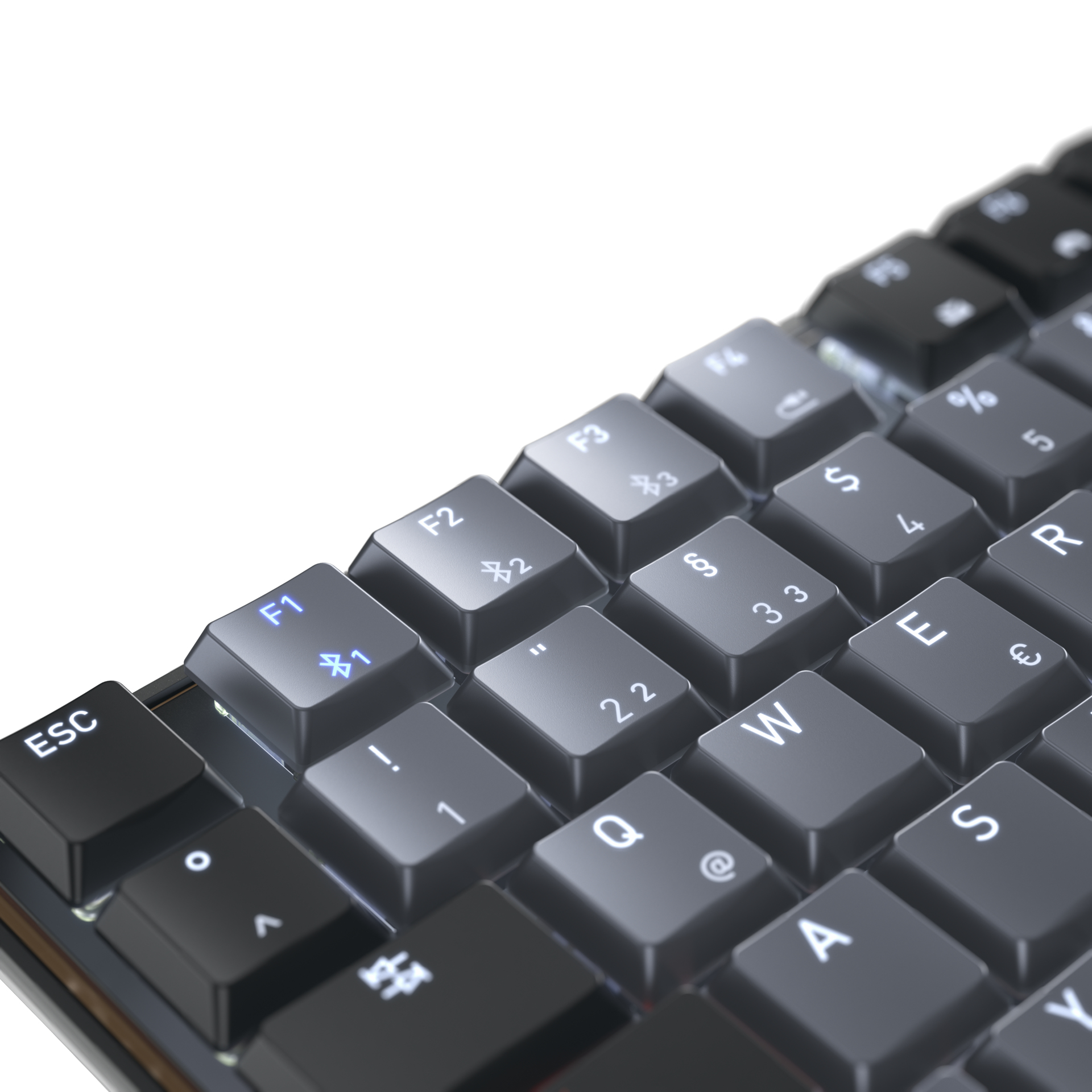 Cherry KW - Tastatur - 96% - compact - hintergrundbeleuchtet - TL: Deutsch, QWERTZ, Ansicht 2