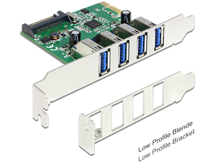 Delock PCI Express Card > 4 x USB 3.0 - USB-Adapter, Ansicht 4