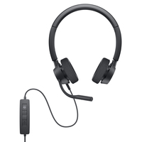 Dell Pro Stereo Headset WH3022 - Headset - kabelgebunden - USB - Zoom Certified, Zertifiziert für Microsoft Teams - für Latitude 5421, 55XX; OptiPlex 3090, 70XX; Precision 7560, 7760; Vostro 15 7510, 5625
