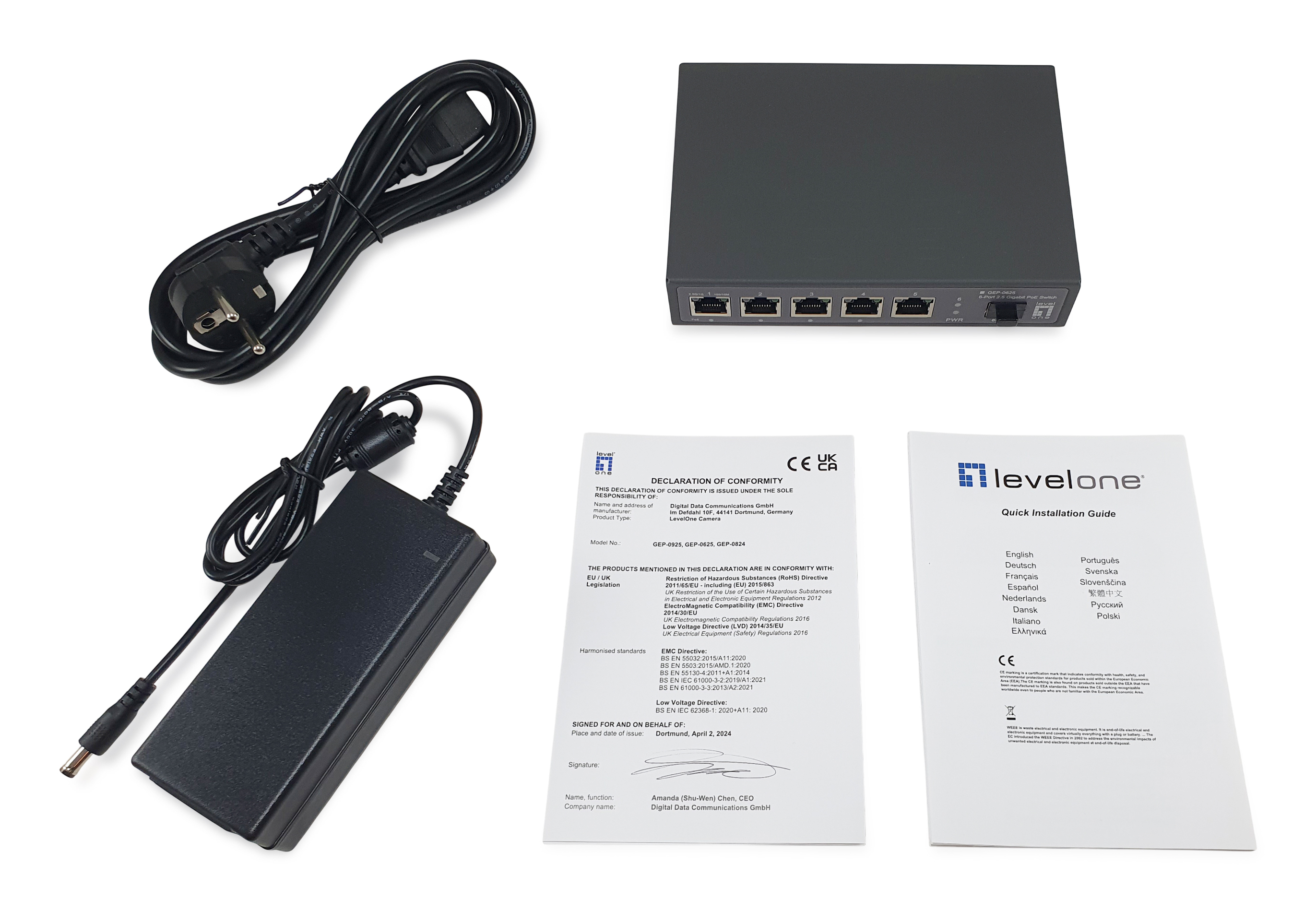 LevelOne Switch 6x GE GEP-0625 2.5GbE 57W 8xPoE+ sw - Switch - 10 Gbps, Ansicht 2