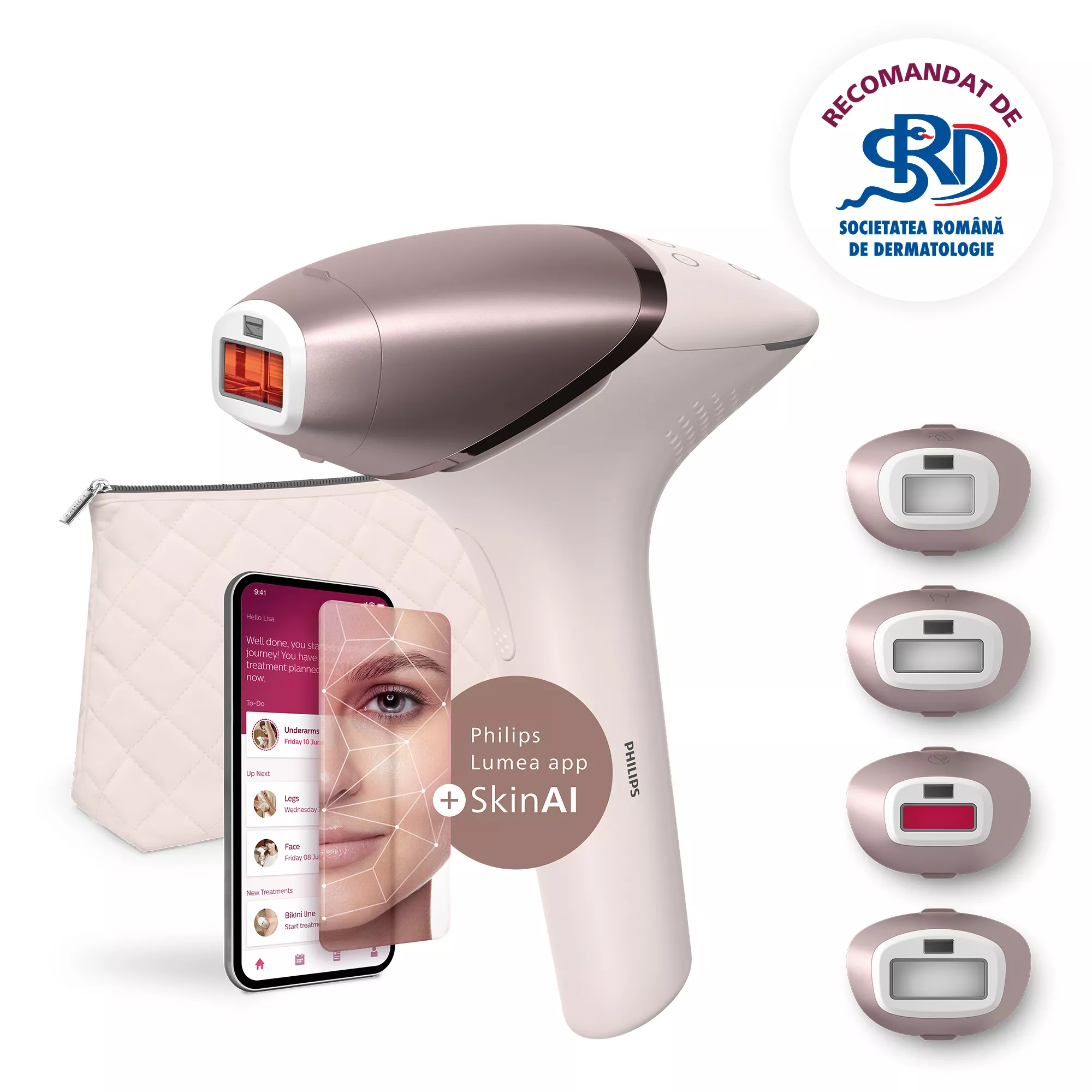 Philips BRI977/00 - Rosa-Goldfarben - Lichtimpulstechnologie (IPL) - 8,5 min - 2,5 min - 2 min - 1,5 min, Ansicht 3