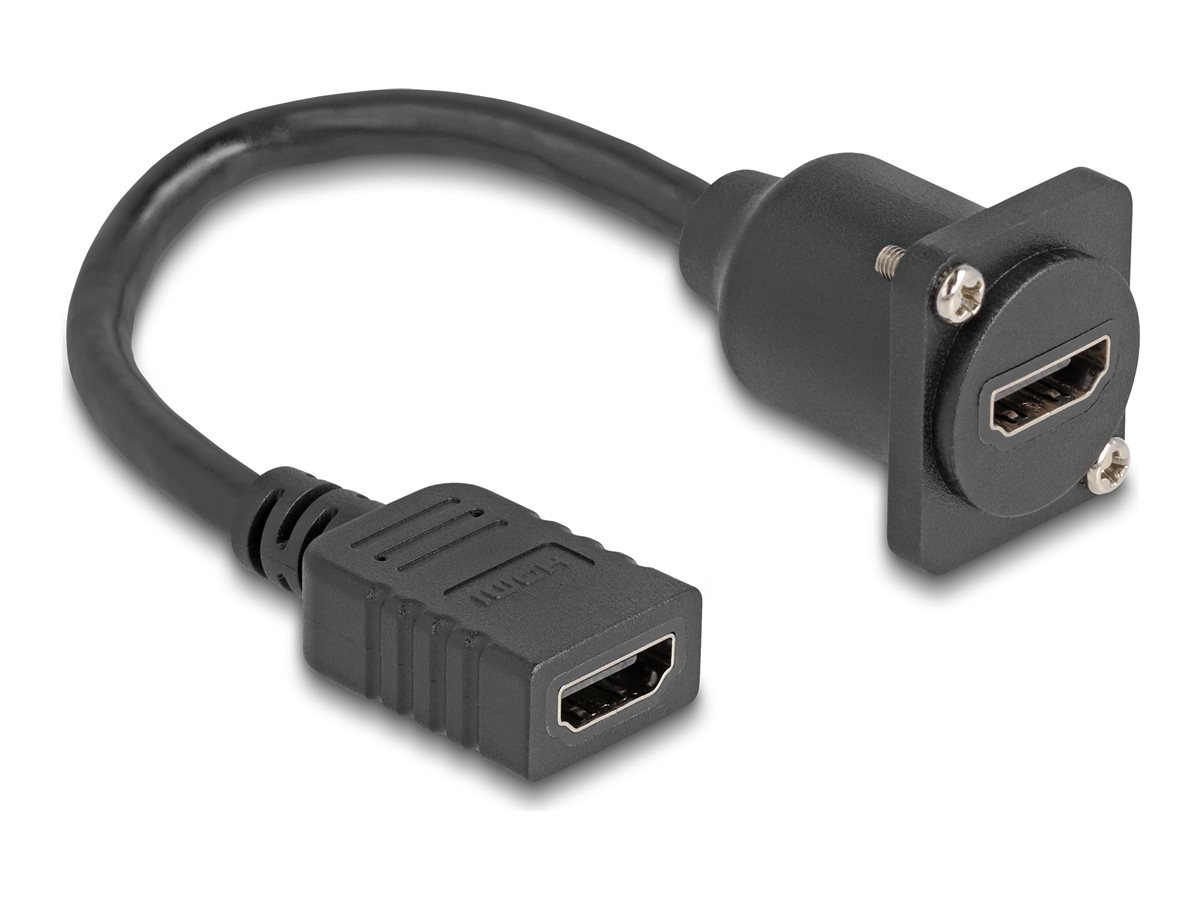 Delock D-Typ HDMI Kabel Buchse zu schwarz - Kabel - Digital/Display/Video