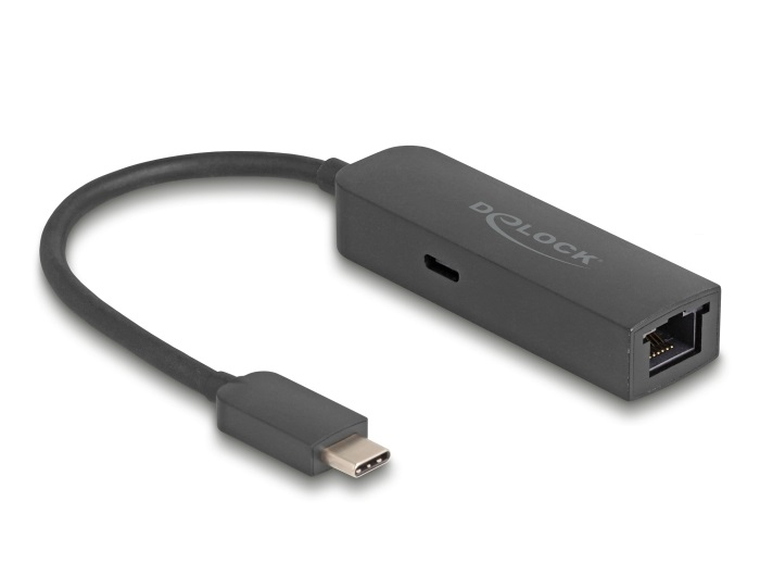 Delock USB Type-C Adapter zu 2.5 Gigabit LAN mit Power Delivery 100 Watt, Ansicht 2