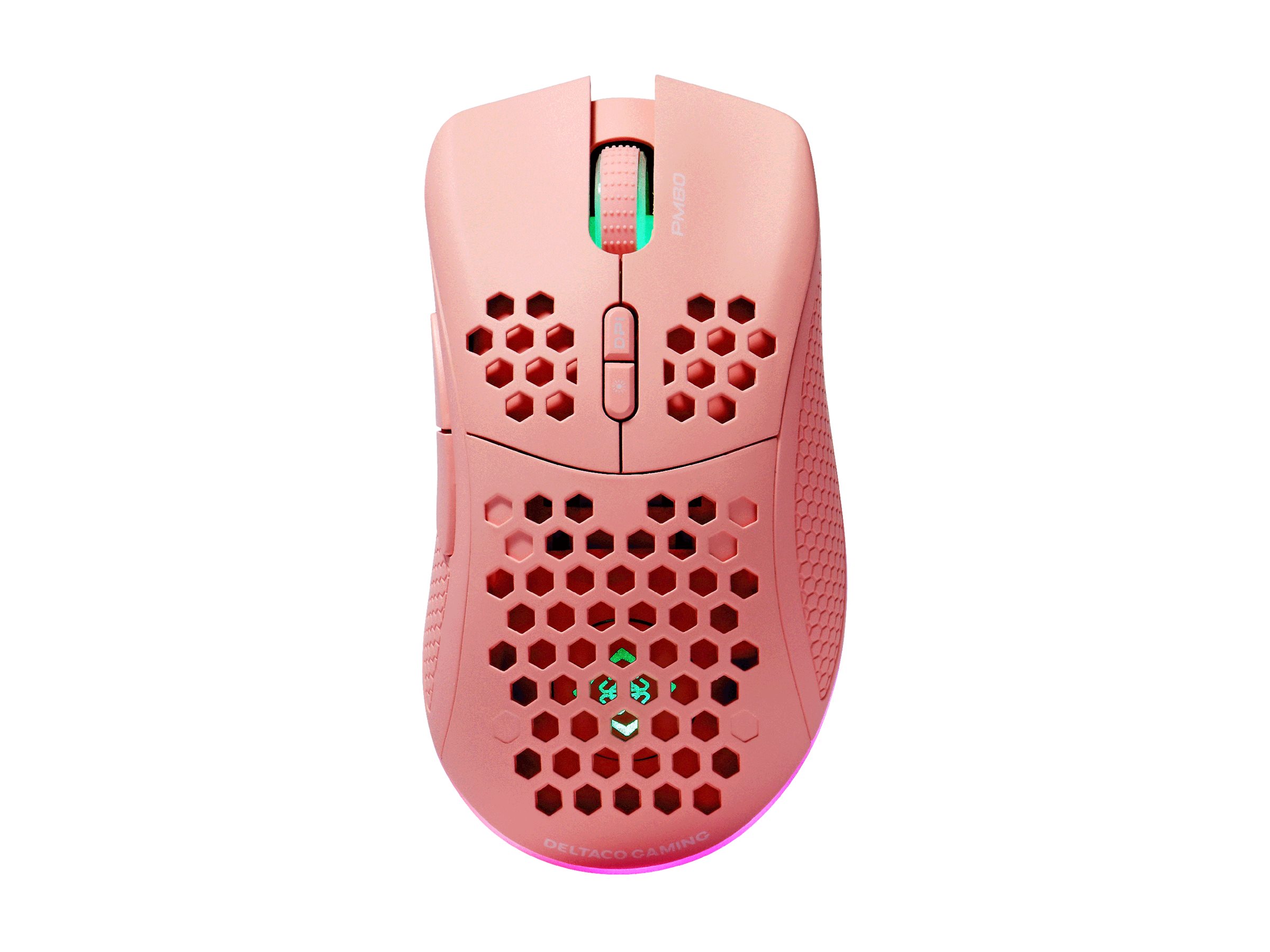 Deltaco Gaming GAM-120-P - rechts - Laser - RF Wireless + USB Type-C - 4800 DPI - 1 ms - Pink, Ansicht 3