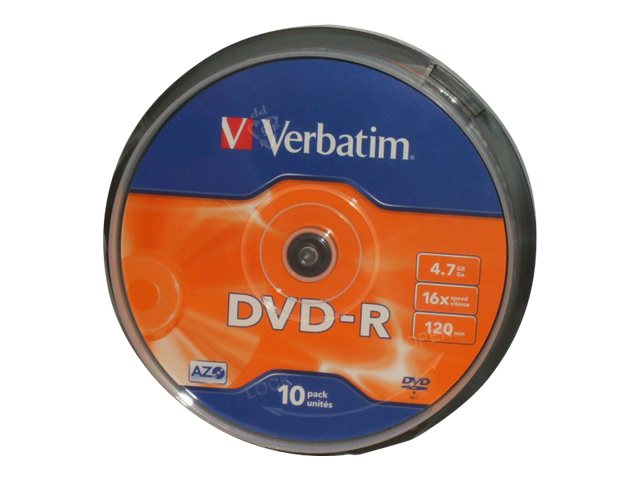 Verbatim 10 x DVD-R - 4.7 GB 16x - mattsilber, Ansicht 2