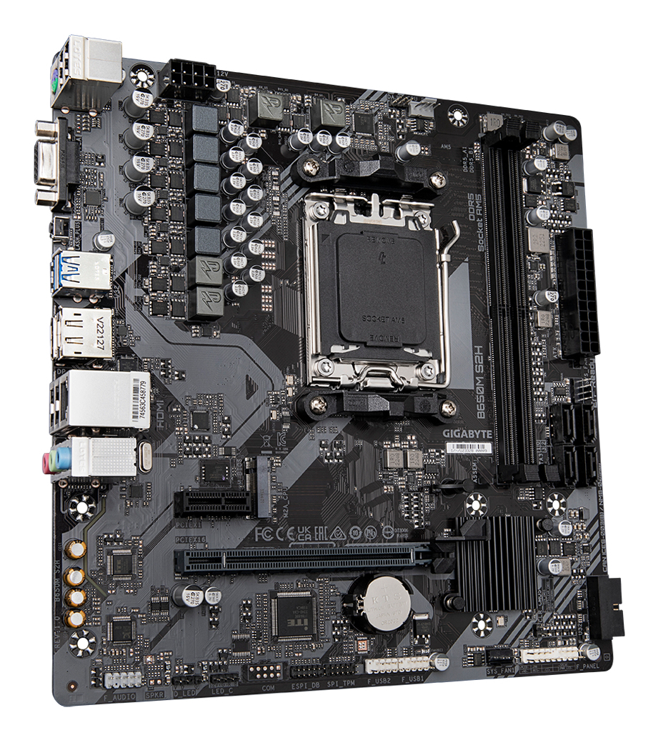 Gigabyte B650M S2H - 1.0 - Motherboard - micro ATX - Socket AM5 - AMD B650 Chipsatz, Ansicht 3