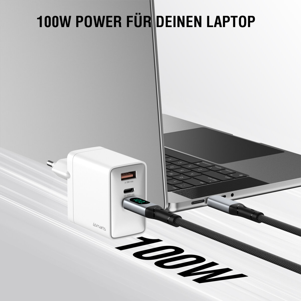 4smarts Netzladegerät GaN Pocket 100W 2C, Ansicht 3