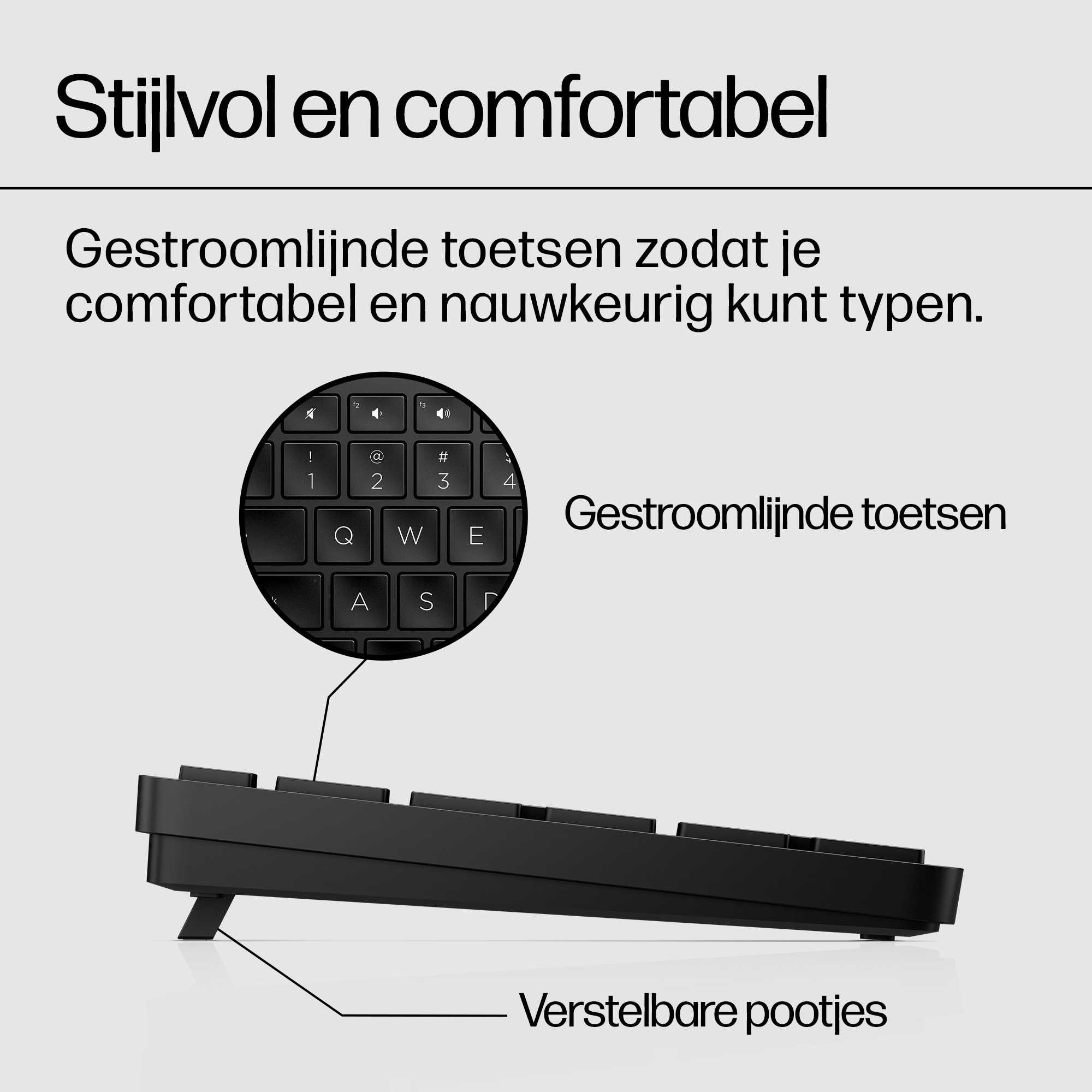 HP 450 Wireless BLK Programmab - Tastatur - TL: Belgisch, AZERTY, Ansicht 4