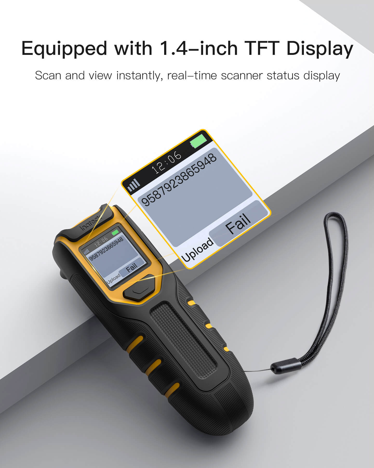 Inateck Barcodescanner 47 black[BCST-47_black] - Barcode-Scanner - Bluetooth 5, Ansicht 3