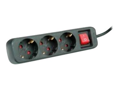 ROLINE Steckdosenleiste - Wechselstrom 250 V - 3600 Watt - Eingabe, Eingang CEE 7/4 - Ausgangsanschlüsse: 3 (3 x CEE 7/4)