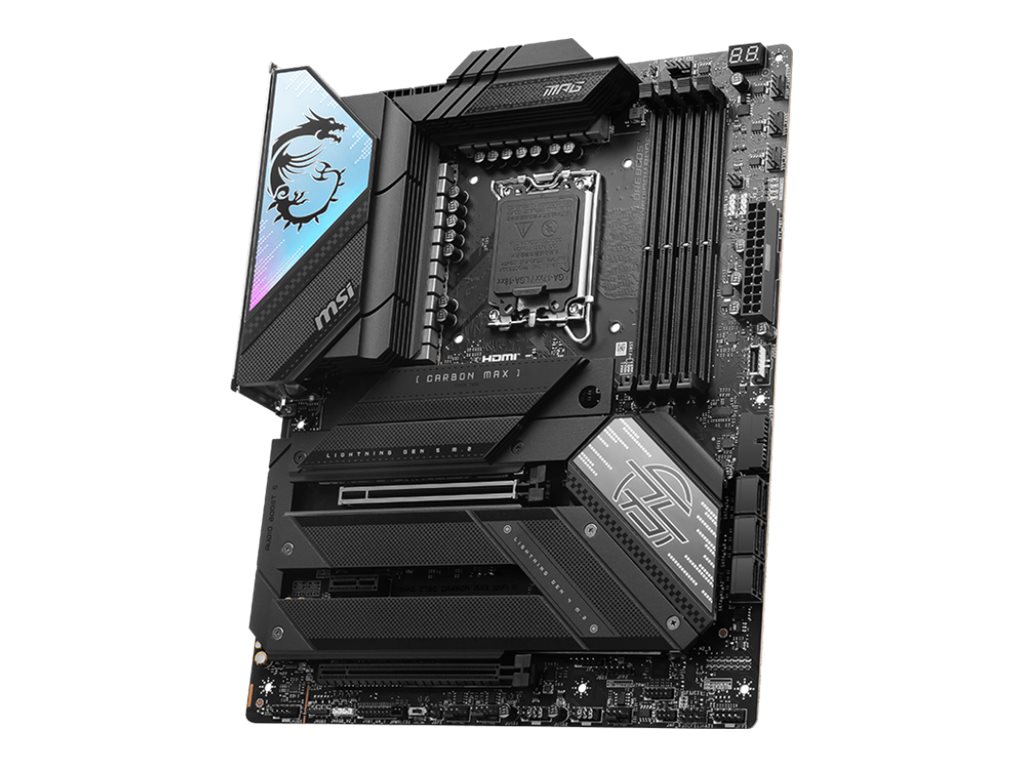 MSI MPG Z790 Carbon MAX Wifi II - Motherboard - ATX - LGA1700-Sockel - Z790 Chipsatz - USB 3.2 Gen 1 USB 3.2 Gen 2 USB-C 3.2 Gen2 USB-C 3.2 Gen 2x2 - 5 Gigabit Ethernet Wi-Fi Bluetooth - Onboard-Grafik (CPU erforderlich)