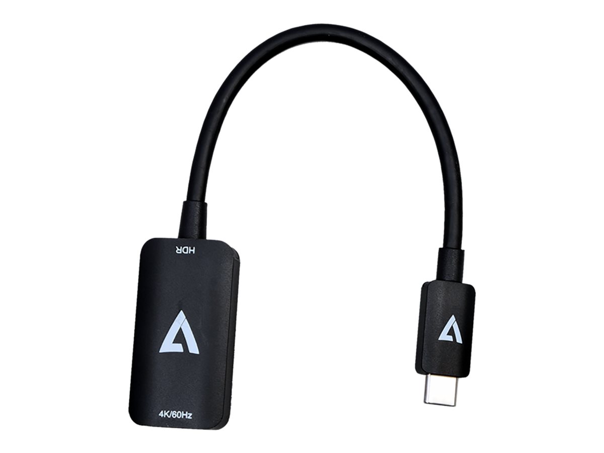 V7 - Videoadapter - USB-C männlich zu HDMI weiblich - Dreifachisolierung - Schwarz - Support von 4K 60 Hz