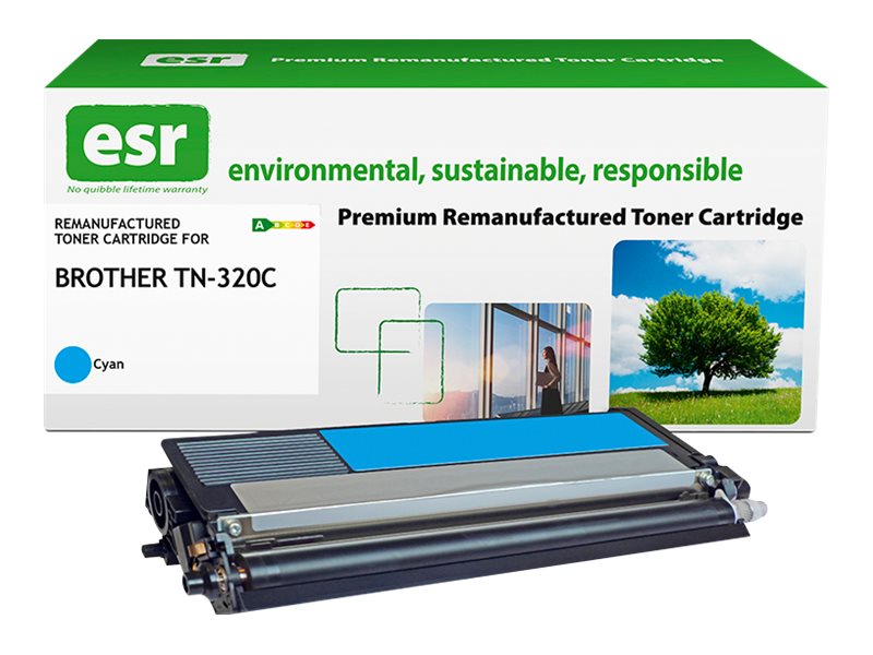 ESR Cyan - kompatibel - Karton - wiederaufbereitet - Tonerpatrone (Alternative zu: Brother TN320C)