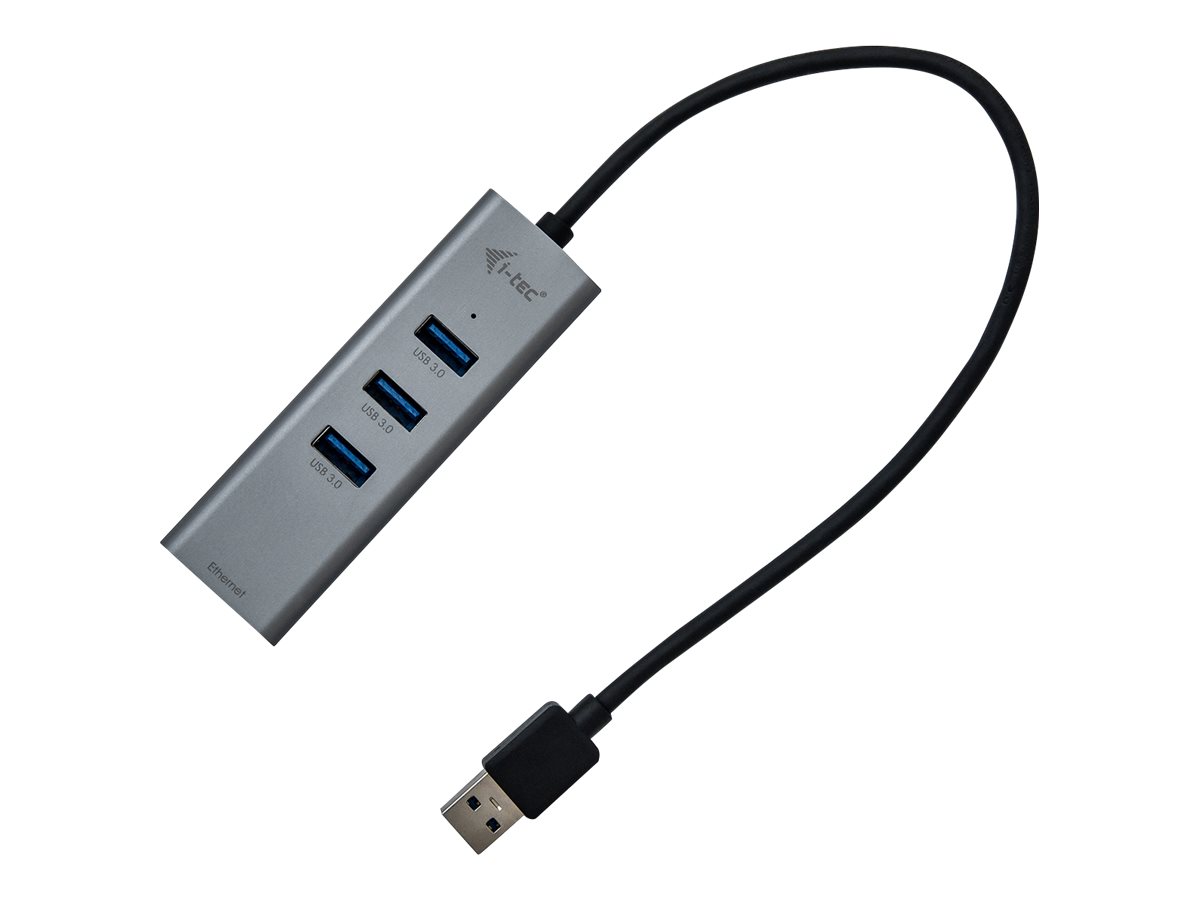 i-tec USB 3.0 Metal 3-Port - Hub - 3 x SuperSpeed USB 3.0 + 1 x 10/100/1000, Ansicht 4
