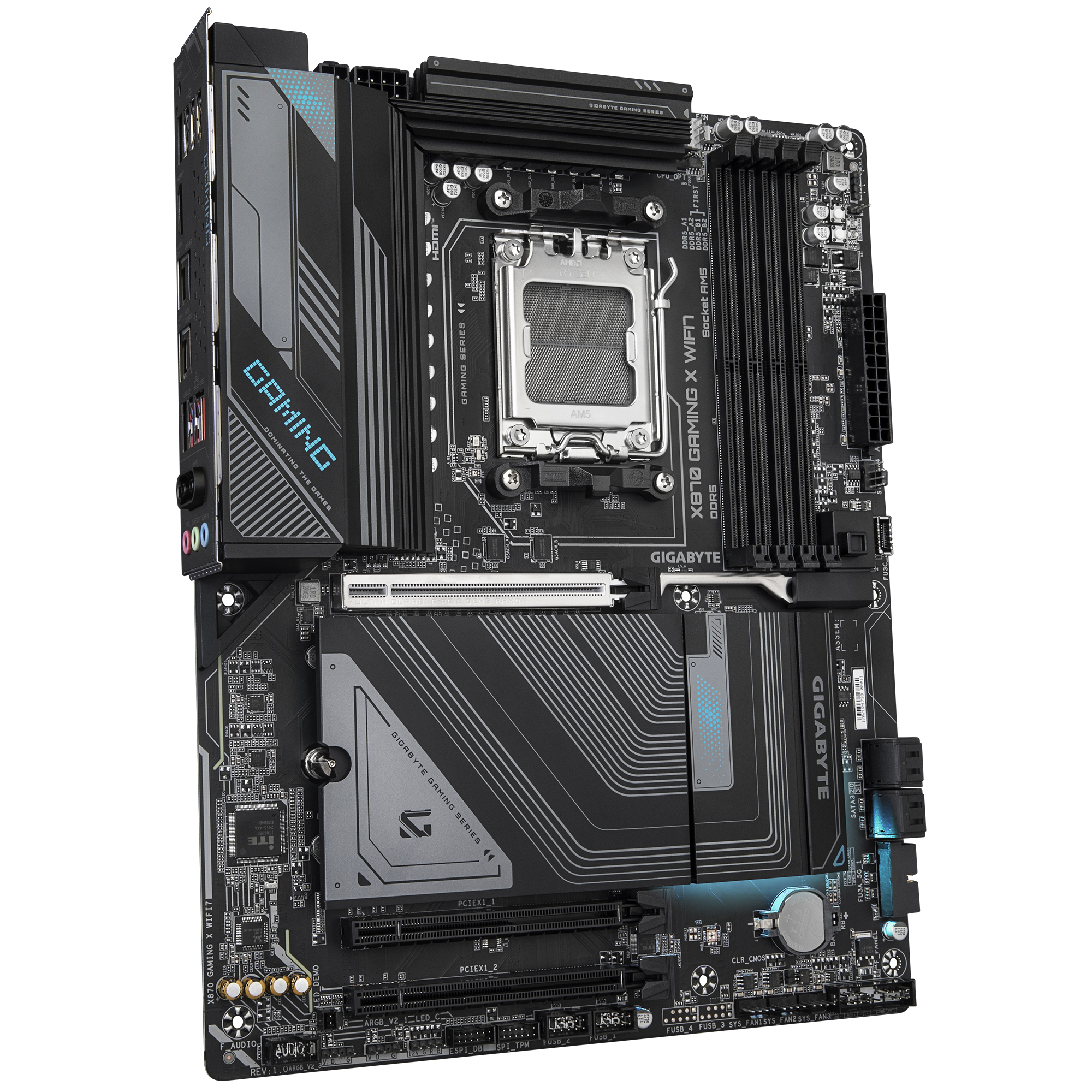 Gigabyte X870 GAMING X WIFI7 - Motherboard - ATX - Socket AM5 - AMD X870 Chipsatz - USB-C 3.2 Gen 2x2, USB4, Ansicht 2