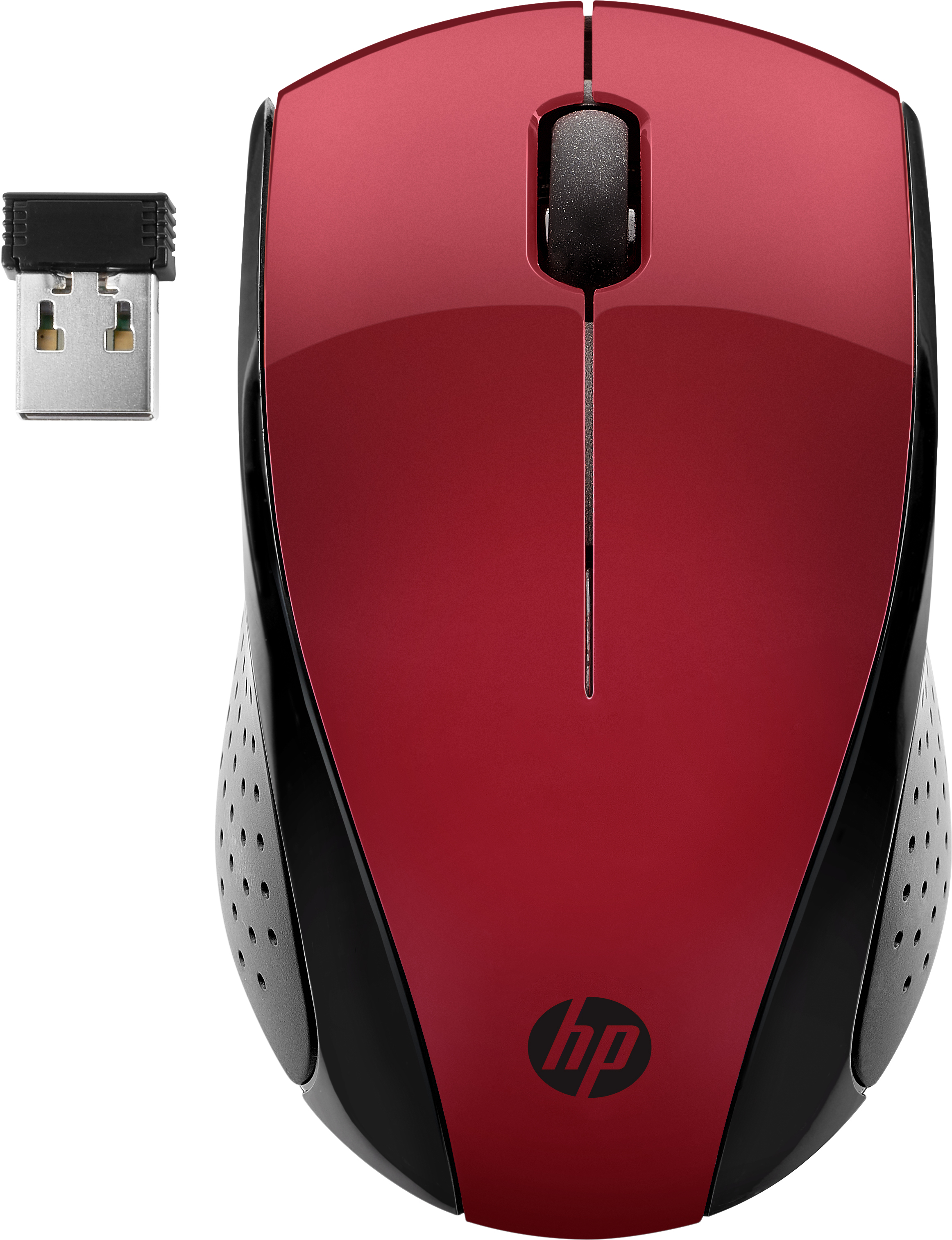 HP Wireless-Maus 220 (Sunset Red) - Beidhändig - Optisch - RF Wireless - 1600 DPI - Schwarz - Rot