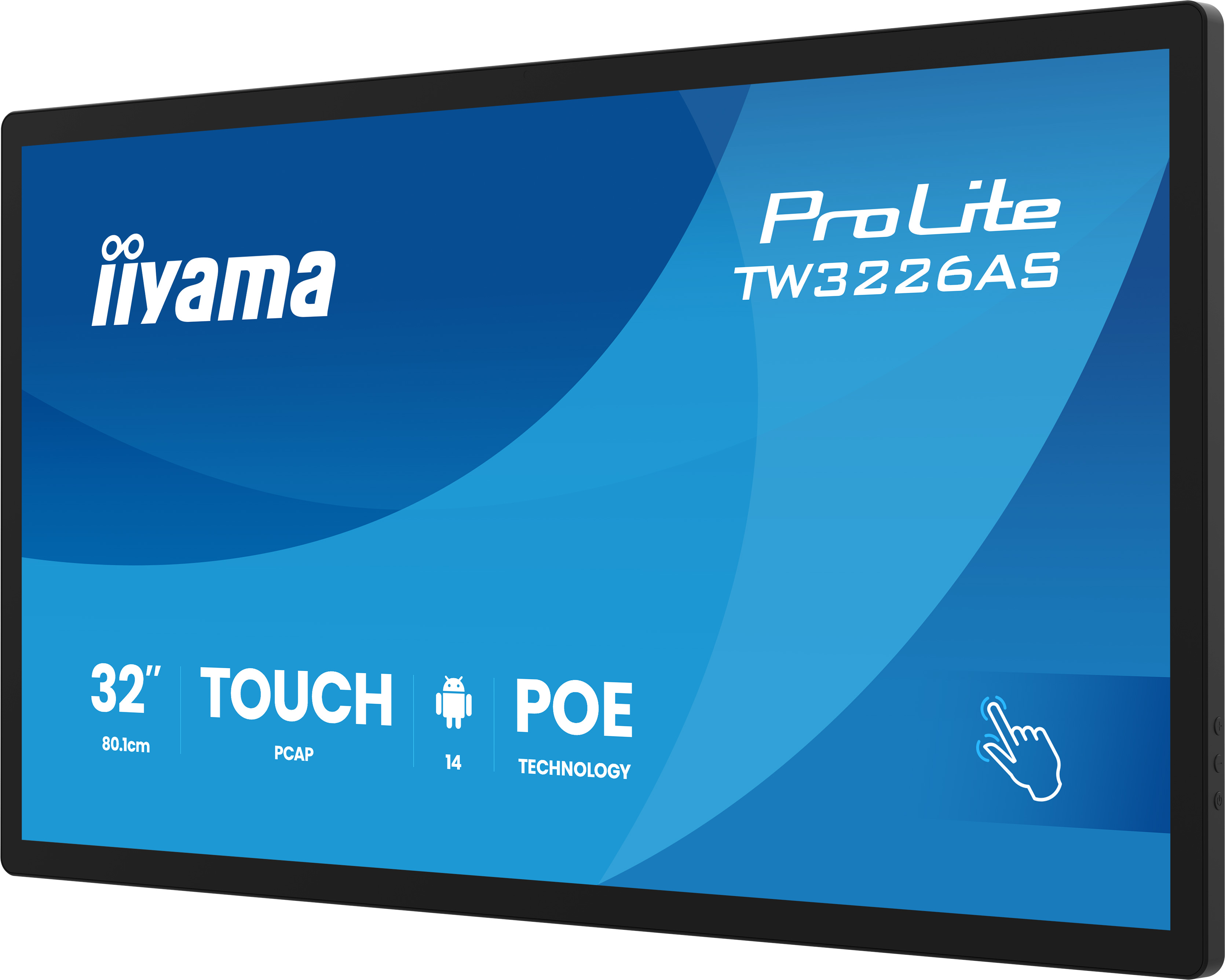 Iiyama ProLite TW3226AS-B3P - Android-PC - Touchpanel-PC - 1 RK3576 - RAM 4 GB - SSD - 1GbE, Wi-Fi, Bluetooth - 31.5, Ansicht 3