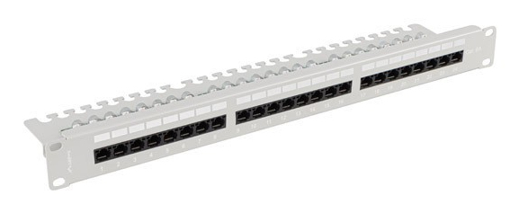 Lanberg 19 Patchpanel CAT.6A UTP+ Kabelorg. gr - 24-Port - Rack-Modul, Ansicht 3