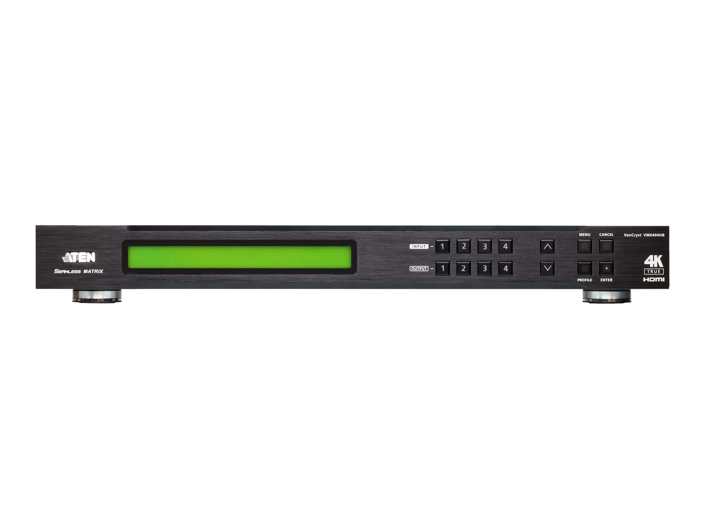 ATEN VanCryst VM6404HB 4 x 4 True 4K HDMI Matrix Switch with Scaler