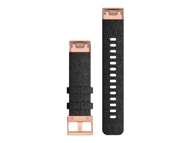Garmin QuickFit - Uhrarmband für Smartwatch - Heathered Black, Teile in Rotgold, Ansicht 2