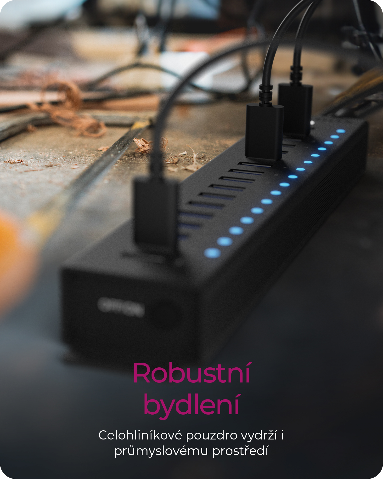 ICY BOX IB-HUB1717-U3 - Hub - 17 x USB 3.2 Gen 1, Ansicht 3