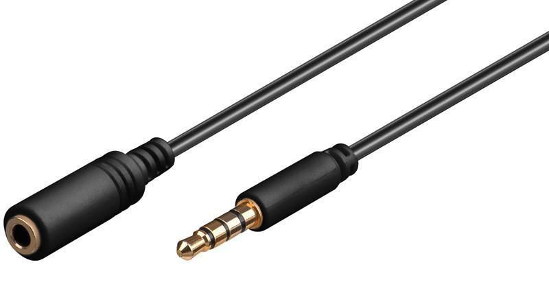 MicroConnect Audioverlängerungskabel - 4-poliger Mini-Stecker männlich zu 4-poliger Mini-Stecker weiblich, Ansicht 2