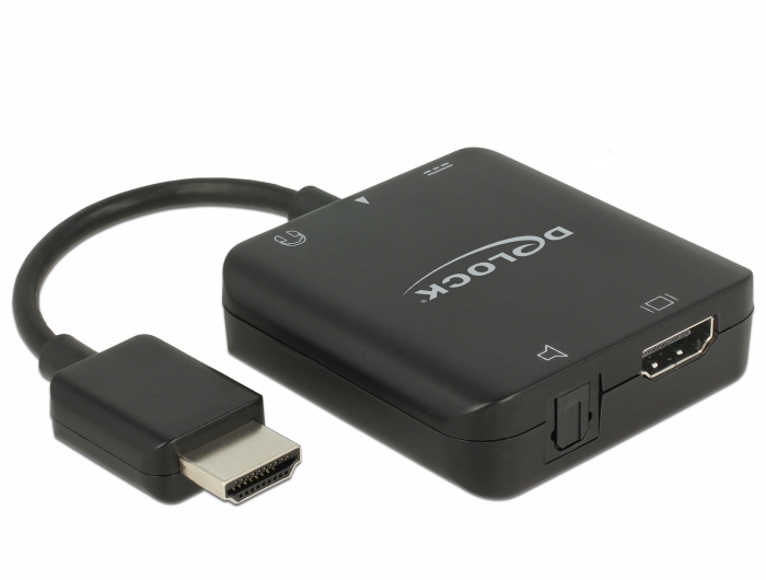 Delock 63276, HDMI Typ A (Standard), HDMI Typ A (Standard), Männlich, Weiblich, 3840 x 2160 Pixel, 3840 x 2160