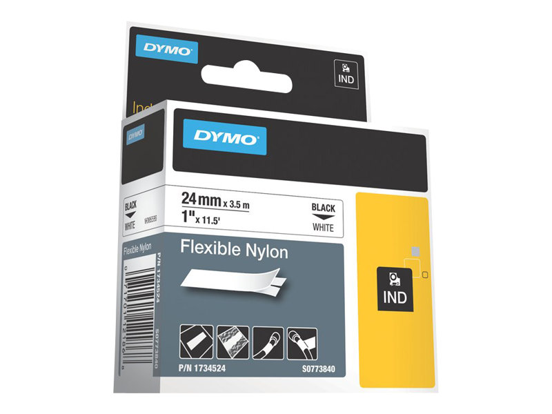 Dymo Rhino - Nylon - weiß - Roll (2.4 cm x 3.5 m) 1 Kassette(n) Flexitape, Ansicht 3