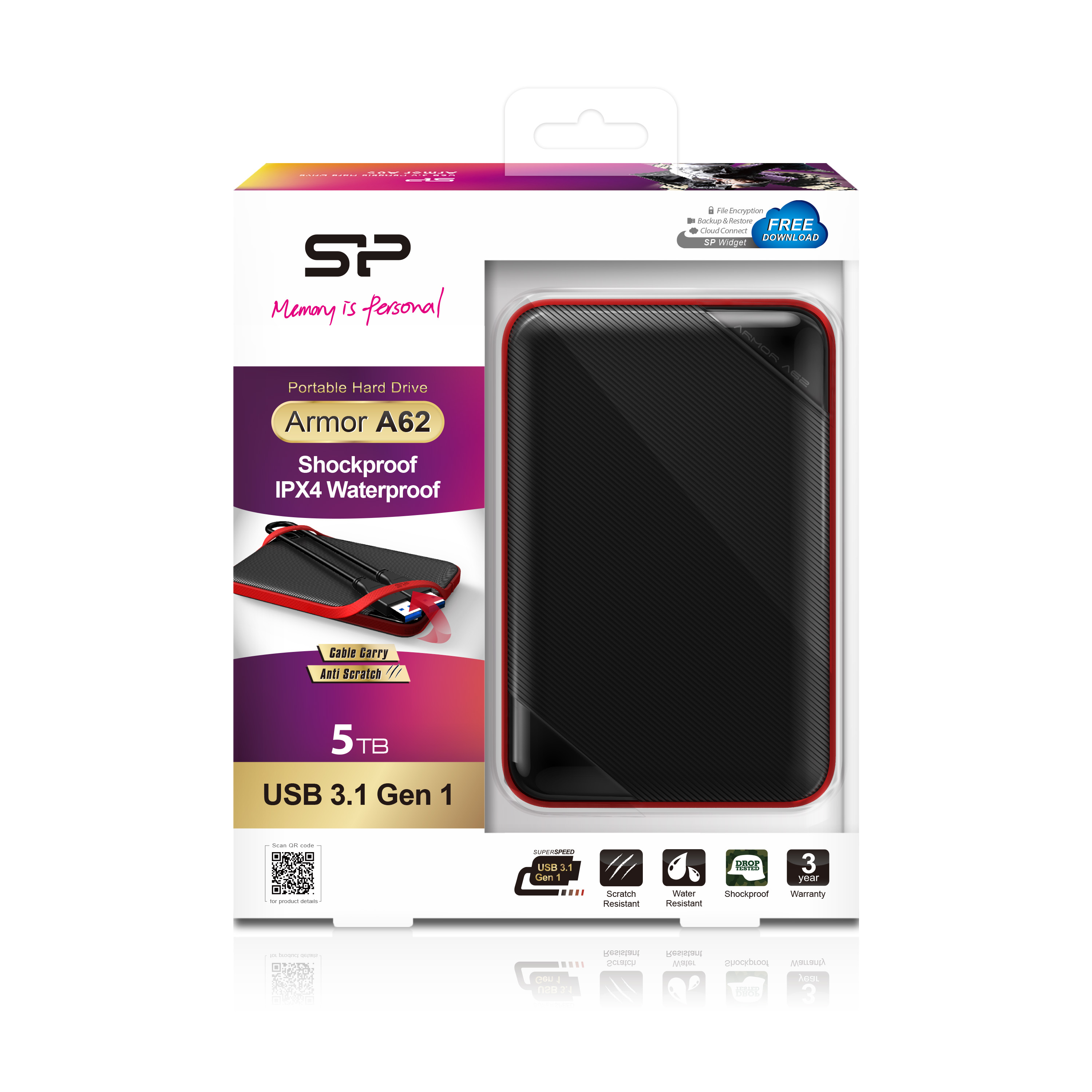 Silicon Power Armor A62 - Festplatte - 5 TB - extern (tragbar), Ansicht 2
