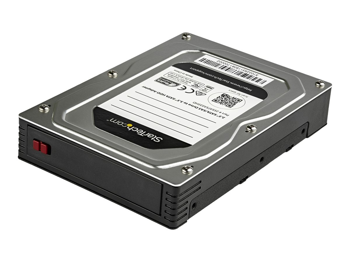 StarTech.com 2,5" auf 3,5" Festplatten Adapter - für SATA und SAS SSDs/ HDDs - 2,5 Zoll Festplattenadapter - Speichergehäuse - 2.5" (6.4 cm)