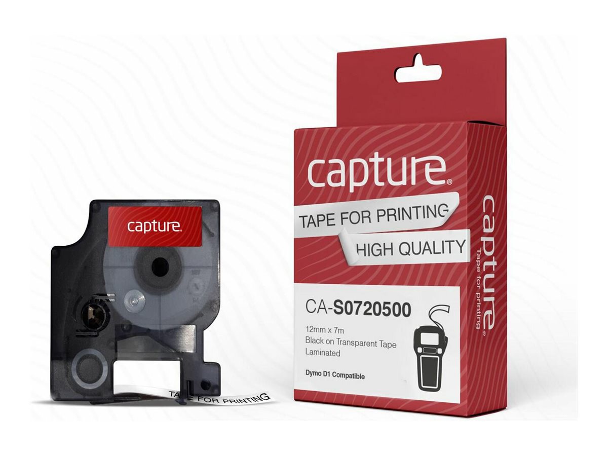 Capture Polyester - laminiert - Schwarz auf Transparent - Rolle (1,2 cm x 7 m), Ansicht 4