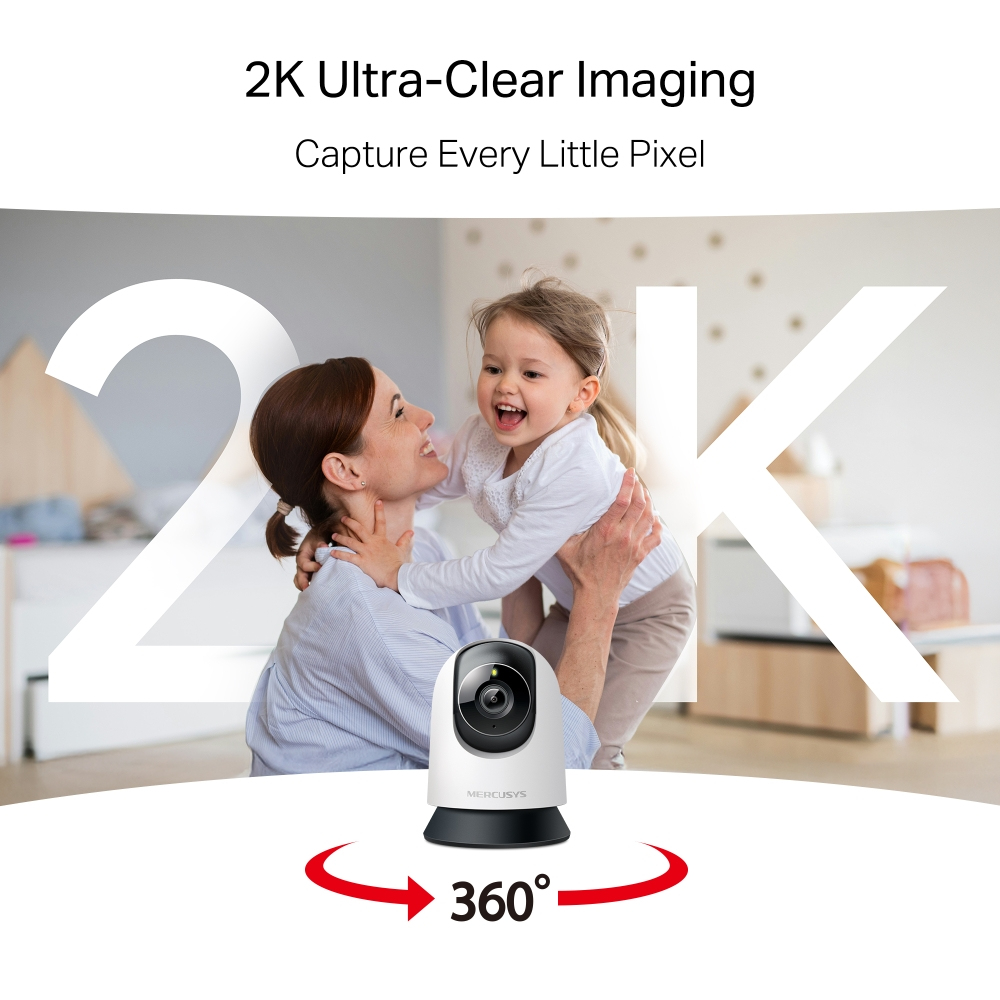 Mercusys MC210 Pan/Tilt Home Security Wi-Fi Camera, Ansicht 3