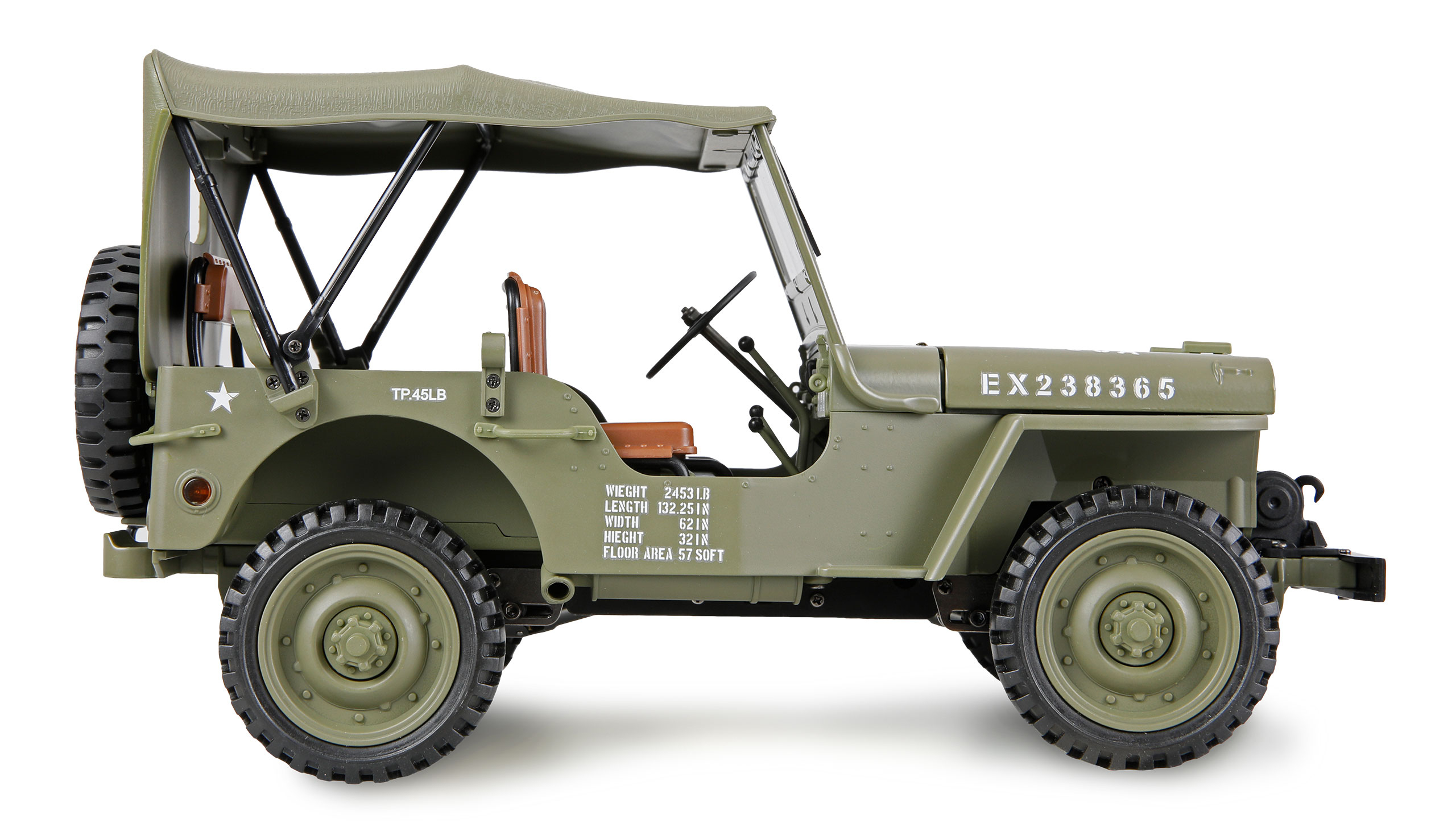 Amewi Jeep Willys MB Scale Crawler 4WD 1 14 RTR grün 14+, Ansicht 4