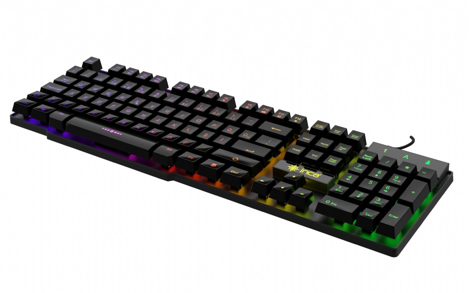 INCA Gaming Tastatur IKG-446 Regenbogen RGB retail - Tastatur - 105 Tasten - TL: Deutsch, QWERTZ, Ansicht 4
