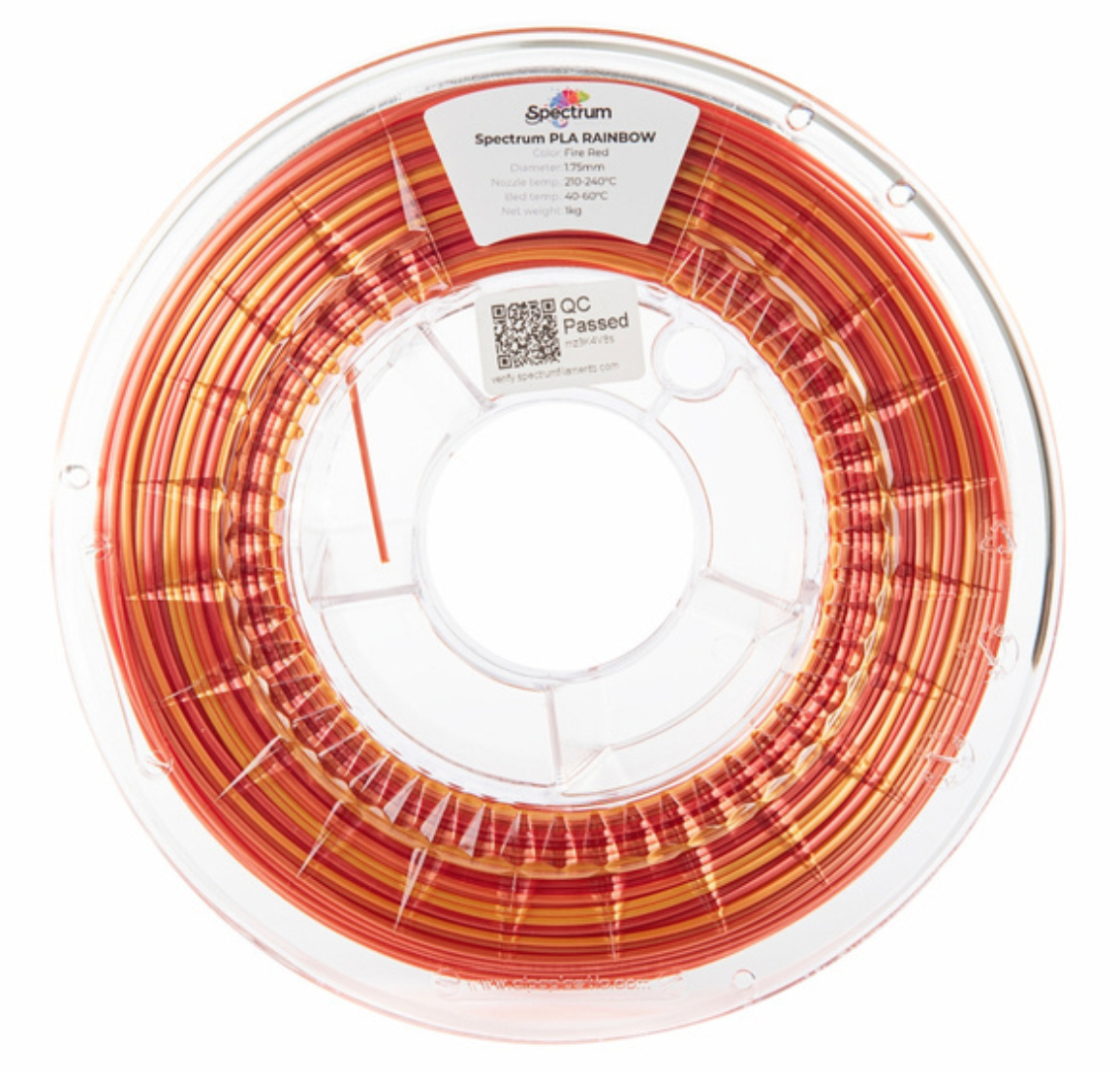 Spectrum Filaments Filament· PLA SILK Rainbow· FIRE RED· 1.75mm· 1kg, Ansicht 2